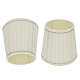 Fabric Lampshade Beige Silver Edge Craft European Style Simple Lamp Shade for E14 Screw Candlestick Lamp