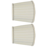 Fabric Lampshade Beige Silver Edge Craft European Style Simple Lamp Shade for E14 Screw Candlestick Lamp