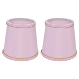 2PCS European Style E14 Lamp Shade Pink Lampshade for Chandelier Table Wall Lamps Home Decoration