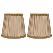 2PCS Fabric Lampshade Simple Lamp Shade for E14 Screw Candlestick Lamp Table Light Chandelier Gold In Australia - Darrahopens