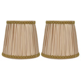 2PCS Fabric Lampshade Simple Lamp Shade for E14 Screw Candlestick Lamp Table Light Chandelier Gold In Australia - Darrahopens