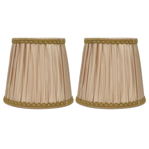 2PCS Fabric Lampshade Simple Lamp Shade for E14 Screw Candlestick Lamp Table Light Chandelier Gold In Australia - Darrahopens