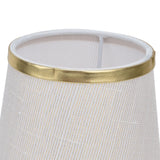 2PCS Fabric Lampshade European Style Lamp Shade for E14 Screw Chandelier Wall Lamp Beige White Gold Edging