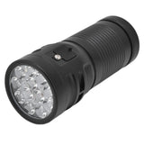 Brightest Flashlight LED 8 Modes Type C 9000mAh Waterproof Multifunctional Outdoor Light for CampingBlack