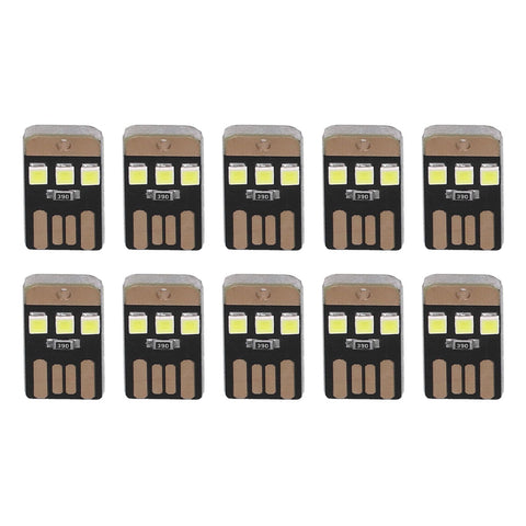 10Pcs Camping Mini Tent Night Light Portable Energy Saving USB LED Flashlight for OutdoorBlack