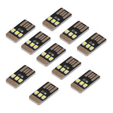 10Pcs Camping Mini Tent Night Light Portable Energy Saving USB LED Flashlight for OutdoorBlack