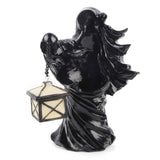 LED Halloween Ornament Resin Witch Sculpture Statue Lantern for Garden Terrace FestivalsBlack In Australia - Darrahopens