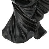 LED Halloween Ornament Resin Witch Sculpture Statue Lantern for Garden Terrace FestivalsBlack