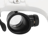 Head Mount Magnifying Glasses 8X 15X 23X Hands Free Bracket Magnifier with 2 LED Lights for Watch Repair