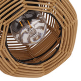 Solar Lantern Outdoor Hanging Solar Lights Waterproof Decorative Rattan Lantern for Table Patio Garden Yard Porch Tungsten