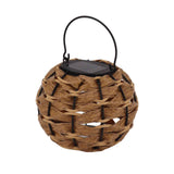 Outdoor Solar Lantern LED Waterproof Hollowed Rattan Ball Solar Hanging Light with Handle for Christmas Decorations Garden Yard Porch Lawn In Australia - Darrahopens