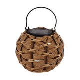 Outdoor Solar Lantern LED Waterproof Hollowed Rattan Ball Solar Hanging Light with Handle for Christmas Decorations Garden Yard Porch Lawn In Australia - Darrahopens