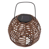 Rattan Solar Lantern Outdoor LED Hanging Lantern Waterproof Landscape Decorative Lamp for Garden Lawn Patio