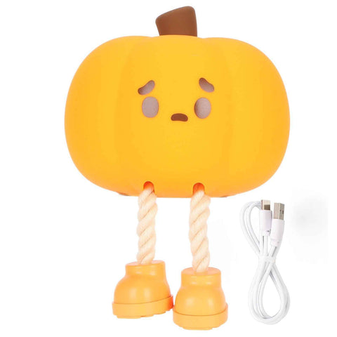 Pumpkin Night Light Innovative Cute Eye Protection Rechargeable Decorative Silicone Night Light for Children Bedroom Indoor In Australia - Darrahopens