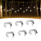 50Pcs Metal Christmas Lights Gutter Hooks Stainless Steel Christmas Lights Gutter Hangers L 24x15mm
