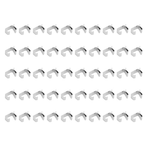 50Pcs Metal Christmas Lights Gutter Hooks Stainless Steel Christmas Lights Gutter Hangers S 20x14mm
