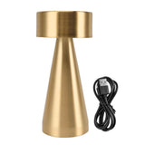 LED Portable Metal Table Lamp with Touch Sensor 3 Color Stepless Dimming Nightstand Desk Lamp Rechargeable Night Light Gold In Australia - Darrahopens