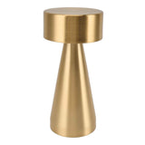 LED Portable Metal Table Lamp with Touch Sensor 3 Color Stepless Dimming Nightstand Desk Lamp Rechargeable Night Light Gold In Australia - Darrahopens