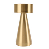 LED Portable Metal Table Lamp with Touch Sensor 3 Color Stepless Dimming Nightstand Desk Lamp Rechargeable Night Light Gold In Australia - Darrahopens