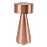 LED Portable Metal Table Lamp with Touch Sensor 3 Color Stepless Dimming Nightstand Desk Lamp Rechargeable Night Light Rose Gold