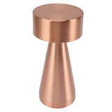 LED Portable Metal Table Lamp with Touch Sensor 3 Color Stepless Dimming Nightstand Desk Lamp Rechargeable Night Light Rose Gold