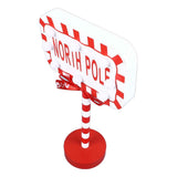 Christmas Stop Here Decor Metal Solid Wood LED Delicate Santa Stop Here Tree Topper for Christmas Party Rectangle 15.8x8x28.5cm In Australia - Darrahopens