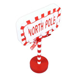 Christmas Stop Here Decor Metal Solid Wood LED Delicate Santa Stop Here Tree Topper for Christmas Party Rectangle 15.8x8x28.5cm In Australia - Darrahopens