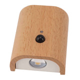 Step Light Wall Sconce Beech Wood Motion Dusk to Dawn Sensor Magnet 2 Side Lighting USB Rechargeable LED Wall Light In Australia - Darrahopens