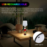 LED Bottle Lamp 4000mAh IP54 Waterproof Touch Control Color Adjustable USB Rechargeable Cordless Wine Bottle Lamp Night Light White