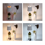 LED Bottle Lamp 4000mAh IP54 Waterproof Touch Control Color Adjustable USB Rechargeable Cordless Wine Bottle Lamp Night Light White