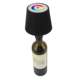 LED Bottle Lamp 4000mAh IP54 Waterproof Touch Control Color Adjustable USB Rechargeable Cordless Wine Bottle Lamp Night Light Black