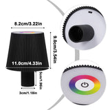 LED Bottle Lamp 4000mAh IP54 Waterproof Touch Control Color Adjustable USB Rechargeable Cordless Wine Bottle Lamp Night Light Black