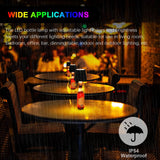 LED Bottle Lamp 4000mAh IP54 Waterproof Touch Control Color Adjustable USB Rechargeable Cordless Wine Bottle Lamp Night Light Black