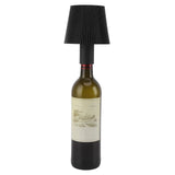 Wine Bottle LED Lamp Cordless Waterproof Table Lamp 2000mAh Rechargeable Night Light for Outdoors Bars Restaurant Black