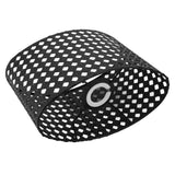Iron Hollow Oval Lampshade Metal Engraving Hollow Lampshade Compatible for E27 E14 Caliber Lampholders Black
