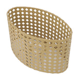 Iron Hollow Oval Lampshade Metal Engraving Hollow Lampshade Compatible for E27 E14 Caliber Lampholders Yellow