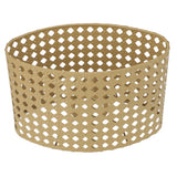 Iron Hollow Oval Lampshade Metal Engraving Hollow Lampshade Compatible for E27 E14 Caliber Lampholders Yellow