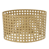Iron Hollow Oval Lampshade Metal Engraving Hollow Lampshade Compatible for E27 E14 Caliber Lampholders Yellow