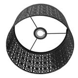 Lamp Shade Hollow Out Metal E27 E14 Clip On Easy Installation Durable Lamp Cover for Table Bedroom Living Room Home Black