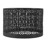 Lamp Shade Hollow Out Metal E27 E14 Clip On Easy Installation Durable Lamp Cover for Table Bedroom Living Room Home Black