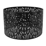 Metal Lamp Shades Hollow Carved Lampshade Modern Style Hollow Lampshade Compatible with E27 E14 Lamp Holder Water Grass Leaf Black