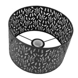 Metal Lamp Shades Hollow Carved Lampshade Modern Style Hollow Lampshade Compatible with E27 E14 Lamp Holder Water Grass Leaf Black