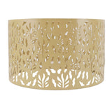 Metal Lamp Shades Hollow Carved Lampshade Modern Style Hollow Lampshade Compatible with E27 E14 Lamp Holder Water Grass Leaf Yellow