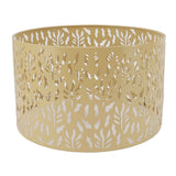 Metal Lamp Shades Hollow Carved Lampshade Modern Style Hollow Lampshade Compatible with E27 E14 Lamp Holder Water Grass Leaf Yellow