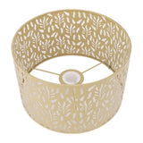 Metal Lamp Shades Hollow Carved Lampshade Modern Style Hollow Lampshade Compatible with E27 E14 Lamp Holder Water Grass Leaf Yellow