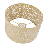 Metal Lamp Shades Hollow Carved Lampshade Modern Style Hollow Lampshade Compatible with E27 E14 Lamp Holder Water Grass Leaf Yellow