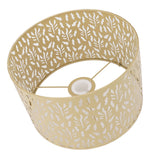 Metal Lamp Shades Hollow Carved Lampshade Modern Style Hollow Lampshade Compatible with E27 E14 Lamp Holder Water Grass Leaf Yellow