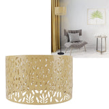 Metal Lamp Shades Hollow Carved Lampshade Modern Style Hollow Lampshade Compatible with E27 E14 Lamp Holder Water Grass Leaf Yellow