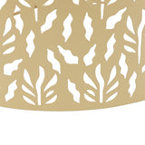 Metal Lamp Shades Hollow Carved Lampshade Modern Style Hollow Lampshade Compatible with E27 E14 Lamp Holder Water Grass Leaf Yellow