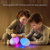 White Noise Sleeping Machine White with Remote Control Intelligent Colorful Lighting Rechargeable Auto Off Timer 20 Voices White Noise Soother
